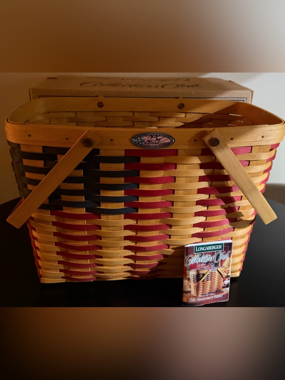 LONGABERGER CC 1998 25th ANNIVERSARY FLAG BASKET/BRAND NEW!